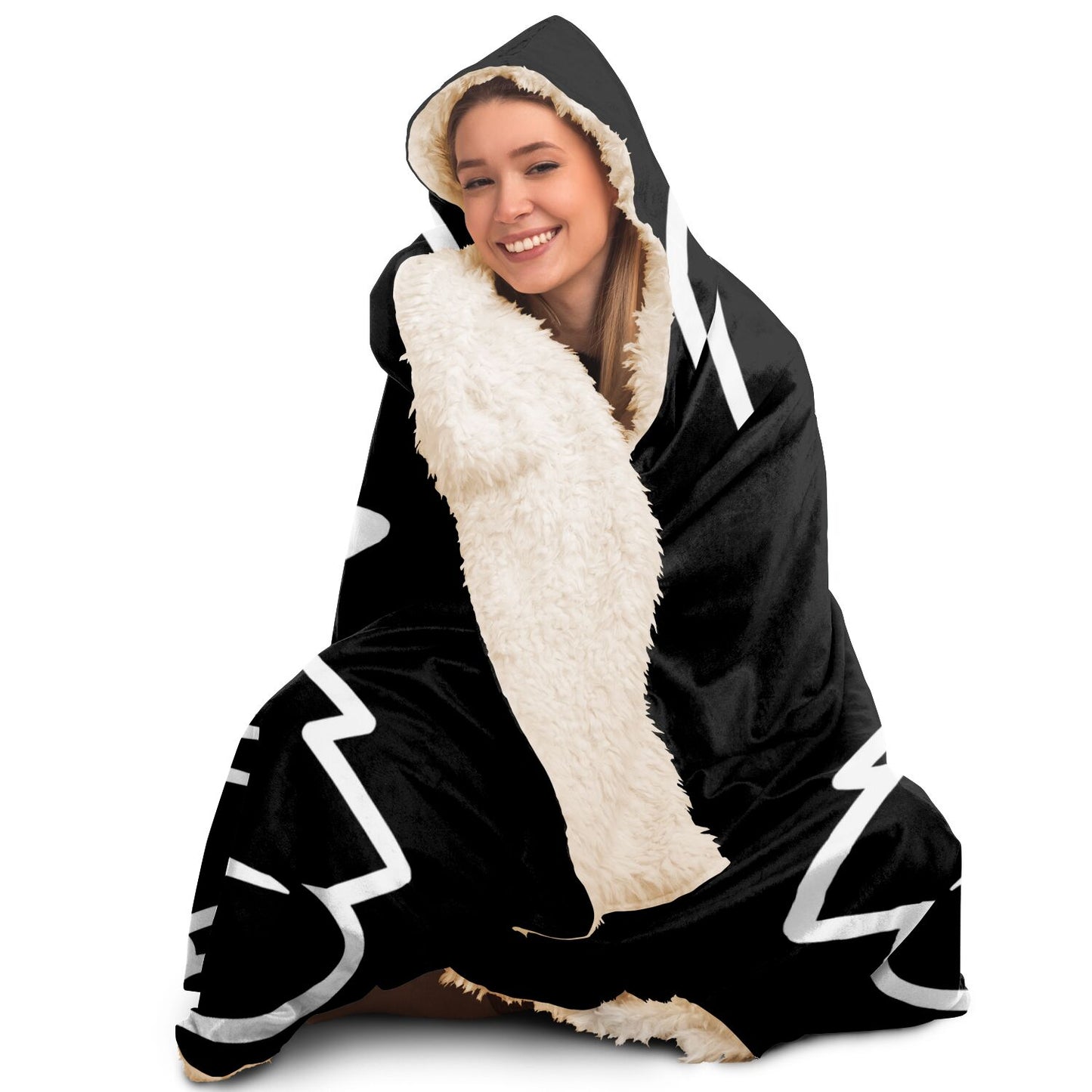 Explorer Mole Hoodie Blanket (Line Art)