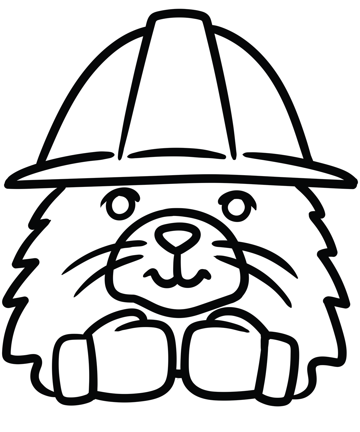 Fighter Mole Beanie (Line Art)