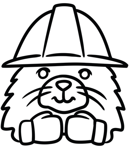 Fighter Mole Beanie (Line Art)